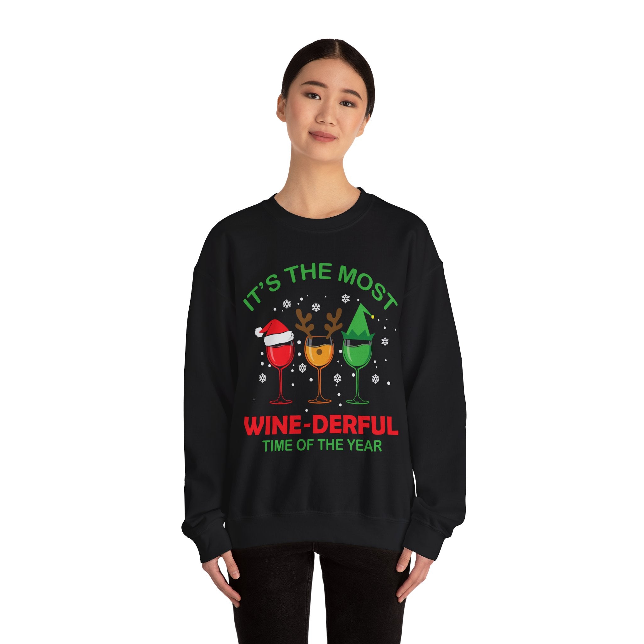 WineDerful Holiday Cheers Crew - Unisex Premium Sweatshirt