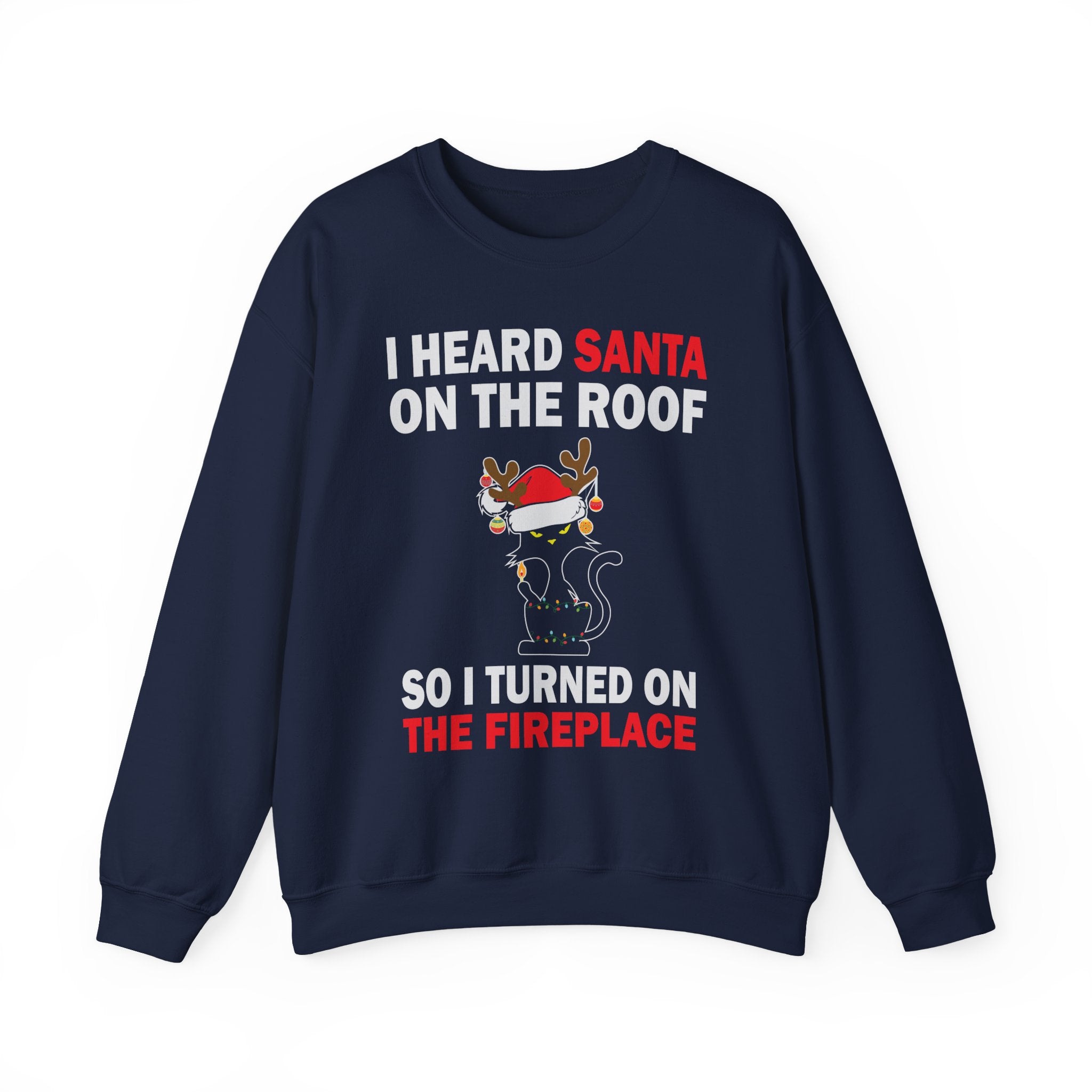 Savage Santa Cat Holiday Humor - Unisex Premium Sweatshirt