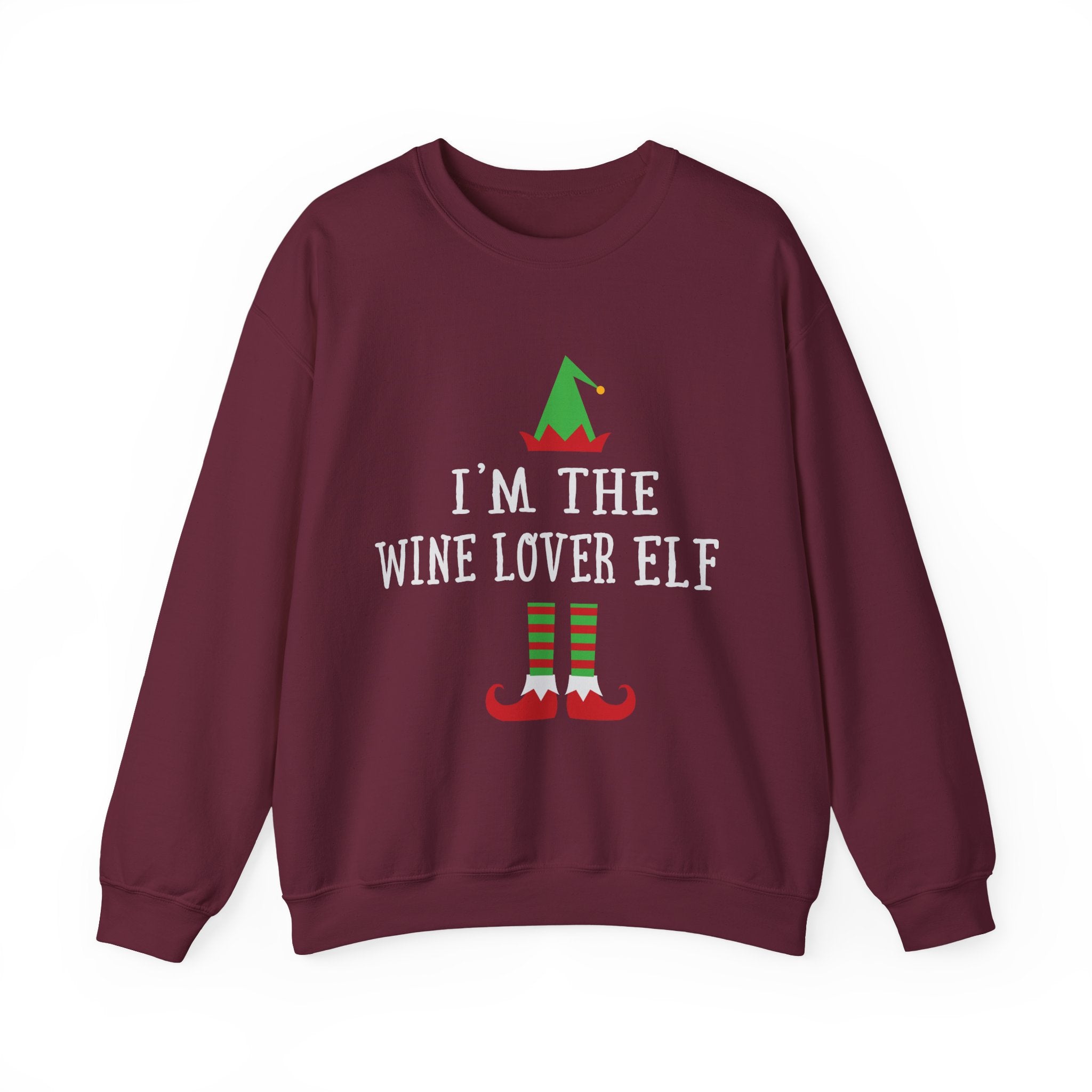 Wine Lover Elf Holiday Cheer - Unisex Premium Sweatshirt