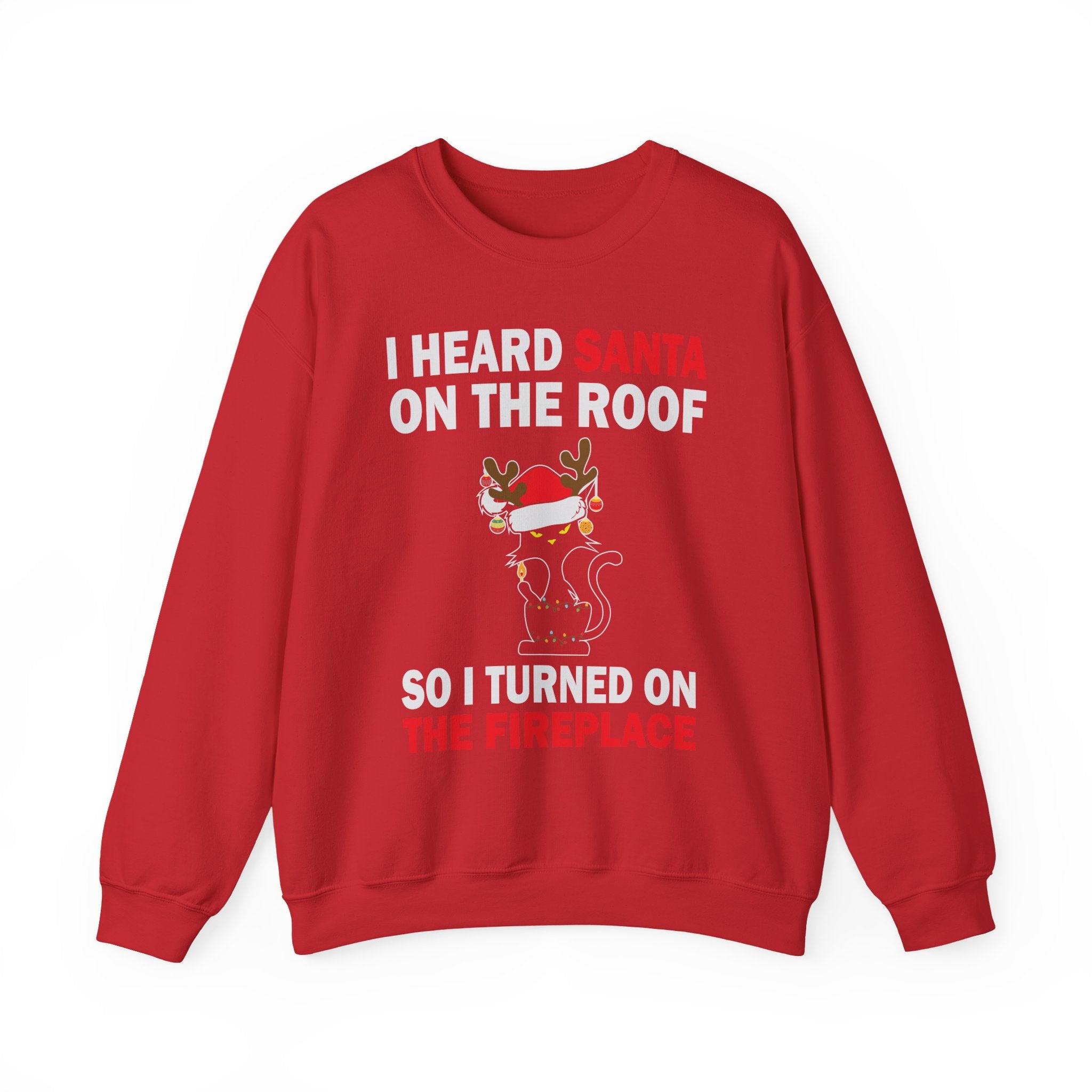 Savage Santa Cat Holiday Humor - Unisex Premium Sweatshirt