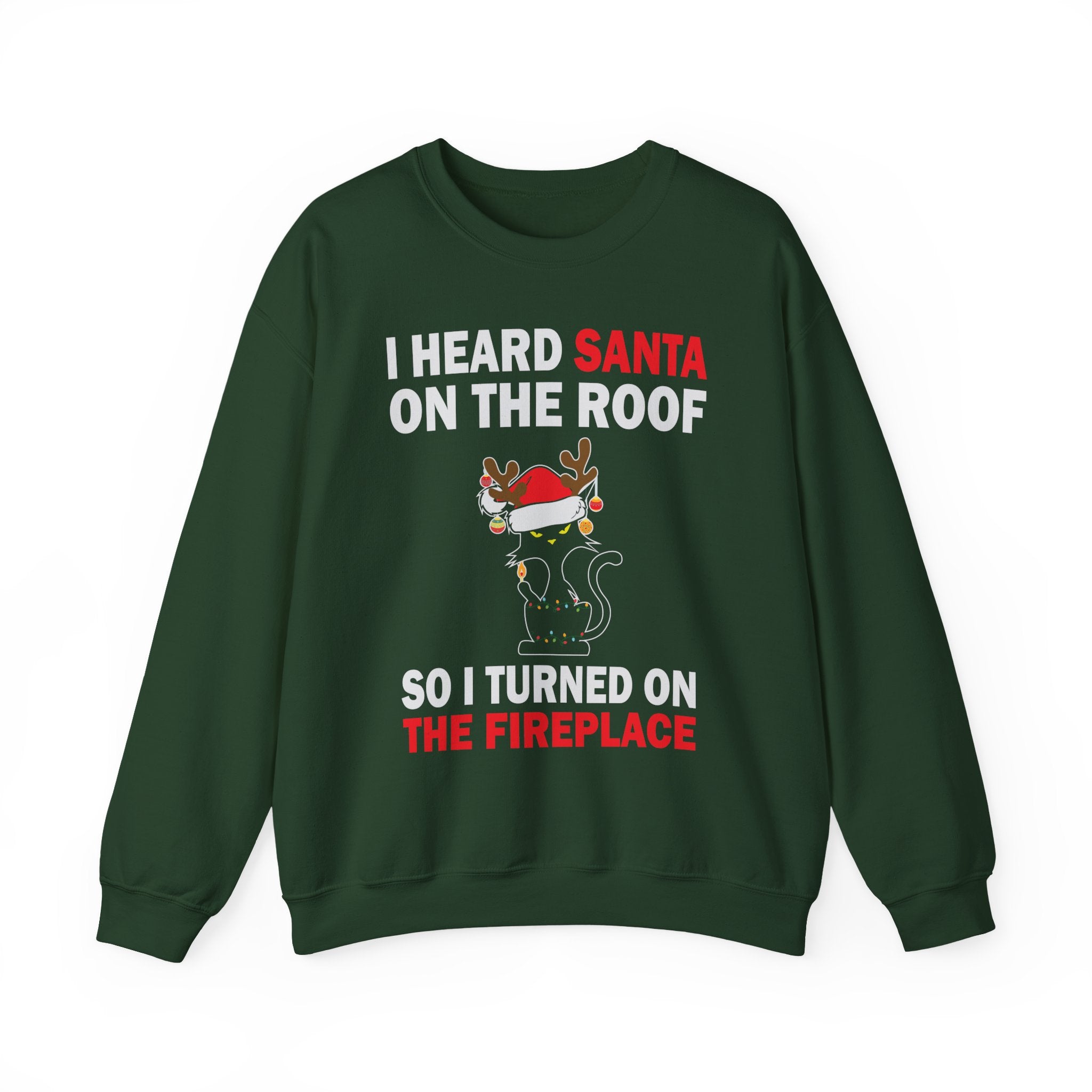 Savage Santa Cat Holiday Humor - Unisex Premium Sweatshirt
