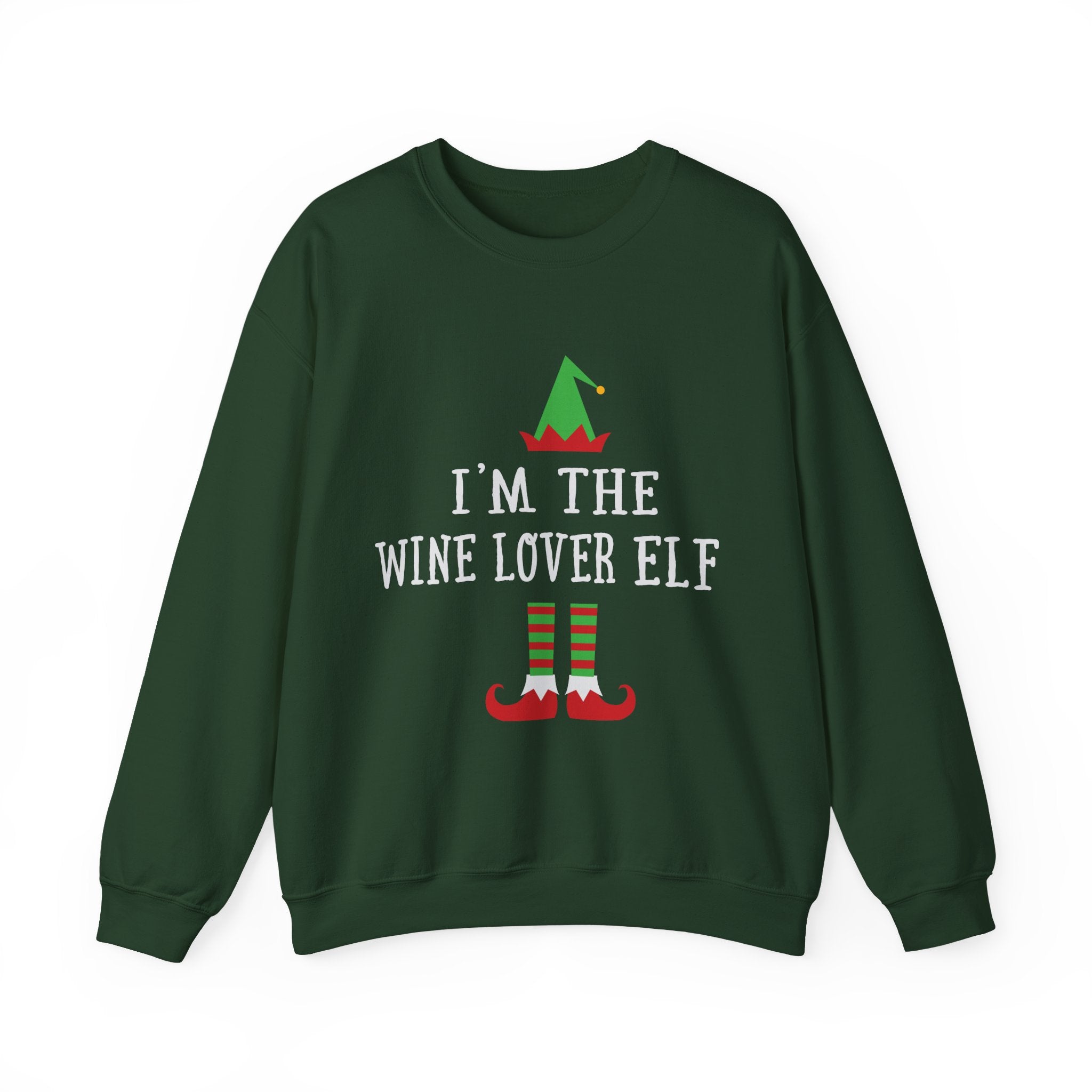 Wine Lover Elf Holiday Cheer - Unisex Premium Sweatshirt