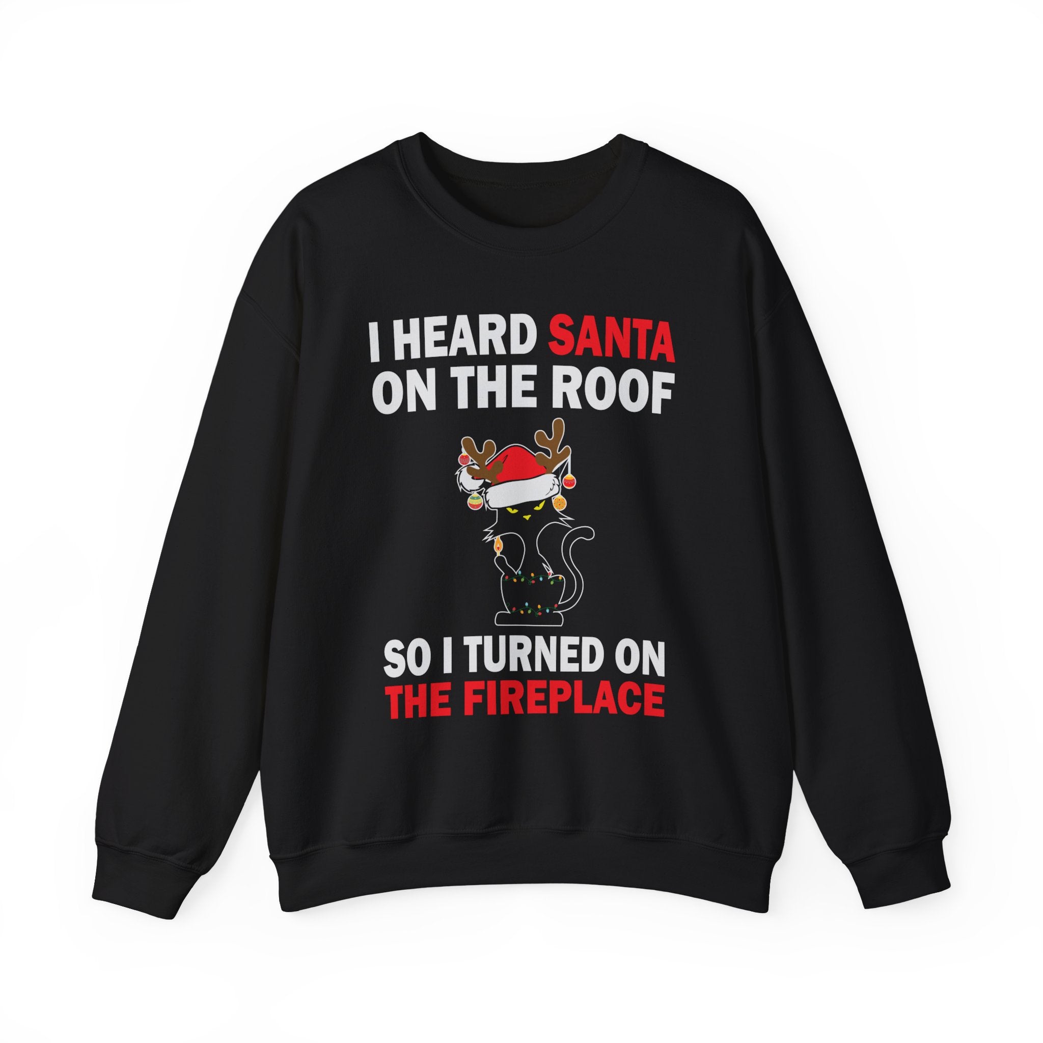 Savage Santa Cat Holiday Humor - Unisex Premium Sweatshirt