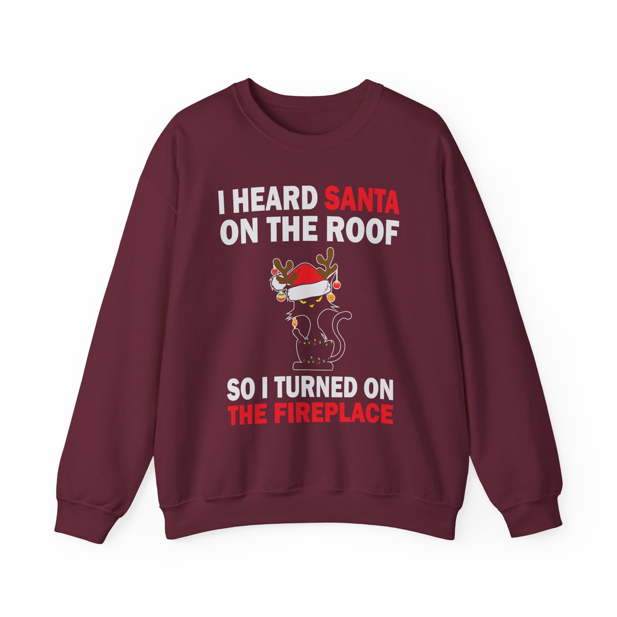 Savage Santa Cat Holiday Humor - Unisex Premium Sweatshirt