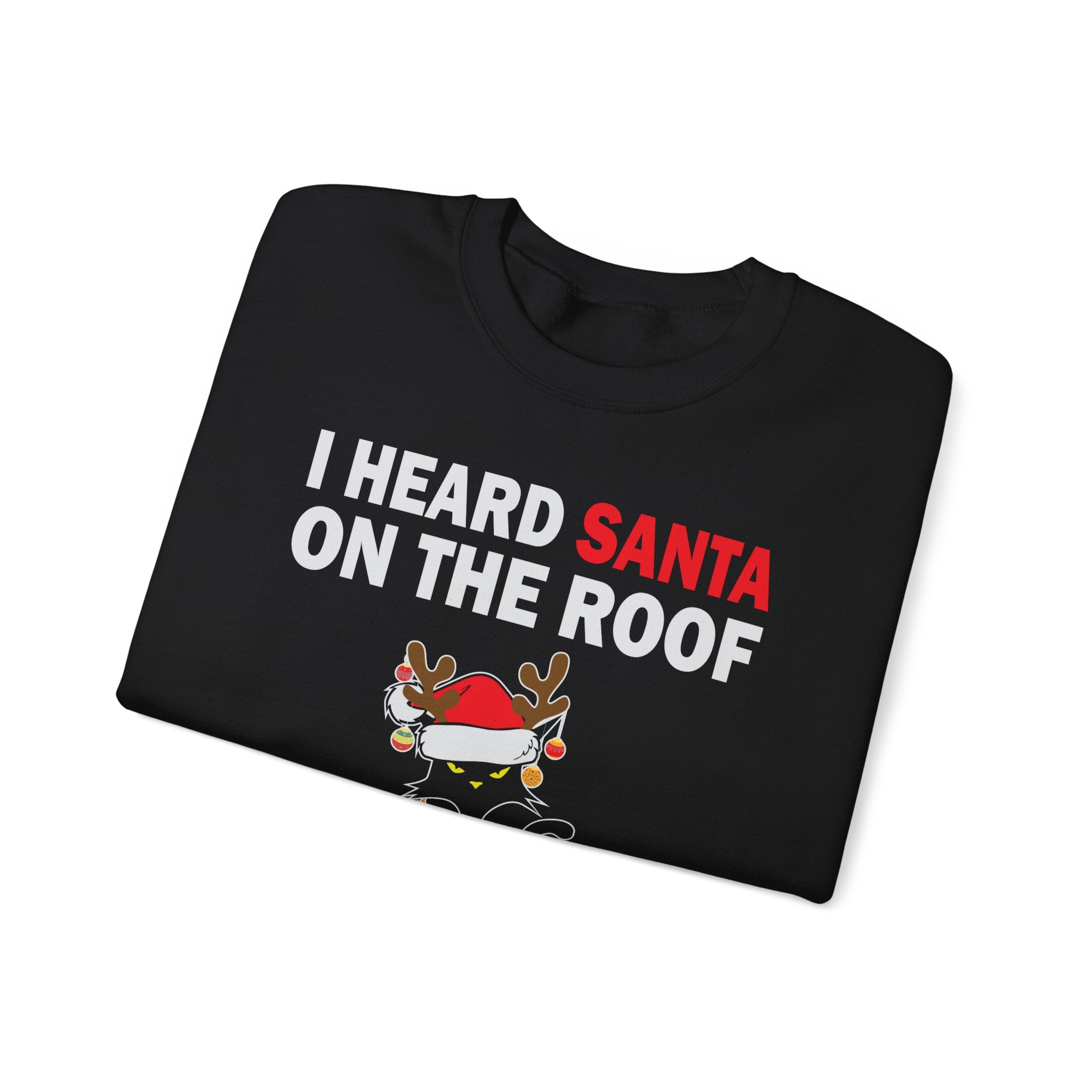 Savage Santa Cat Holiday Humor - Unisex Premium Sweatshirt